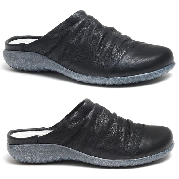 NAOT Paretao Mule Slip On Clogs Size 42 11 Black Leather Comfort NEW $169 - Picture 1 of 11